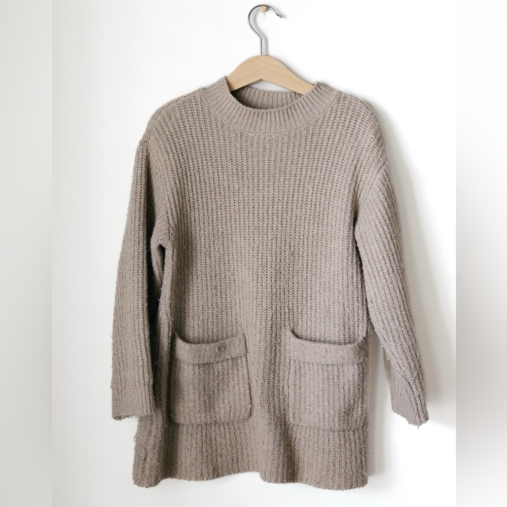 ZARA Kids Taupe Textured Knit Sweater (Size 4-5 Years / 110cm)